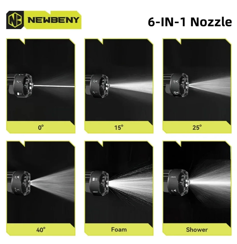 Pistolet nettoyeur haute pression à batterie Nexbeny