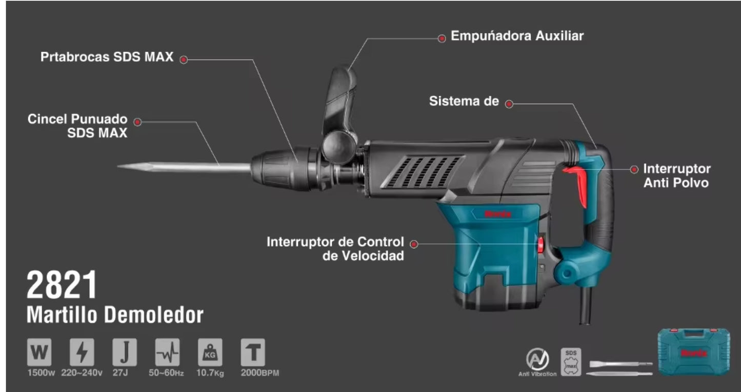 Perforateur RONIX 2821, SDS MAX